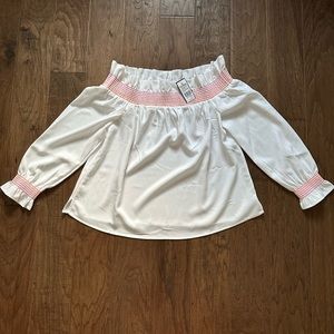 NWT Crown and Ivy white off the shoulder blouse size medium